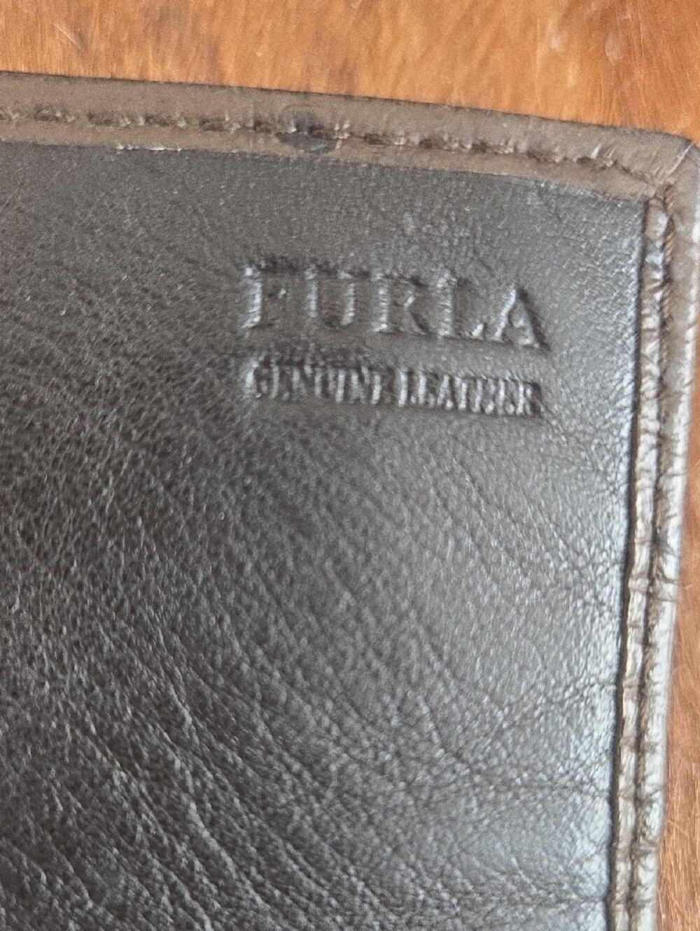 Furla Dark Brown Ostrich Leather Wallet - Picture 8 of 9